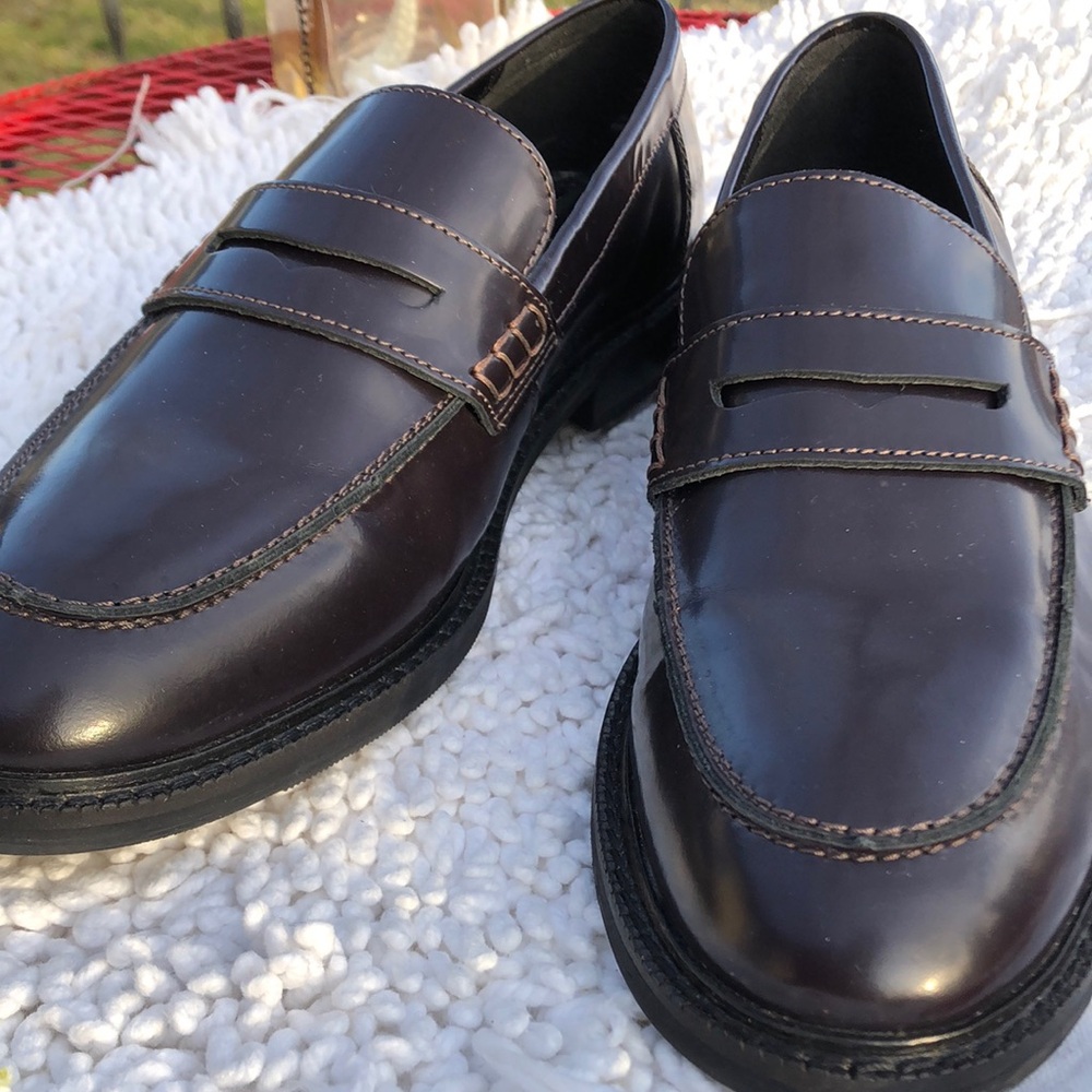 🚨B2G1 New Walk London Brown Wine Black “Penny” Loafers